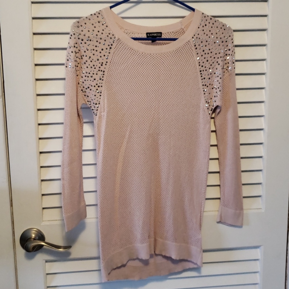 Express studded pink sweater. Size Small.